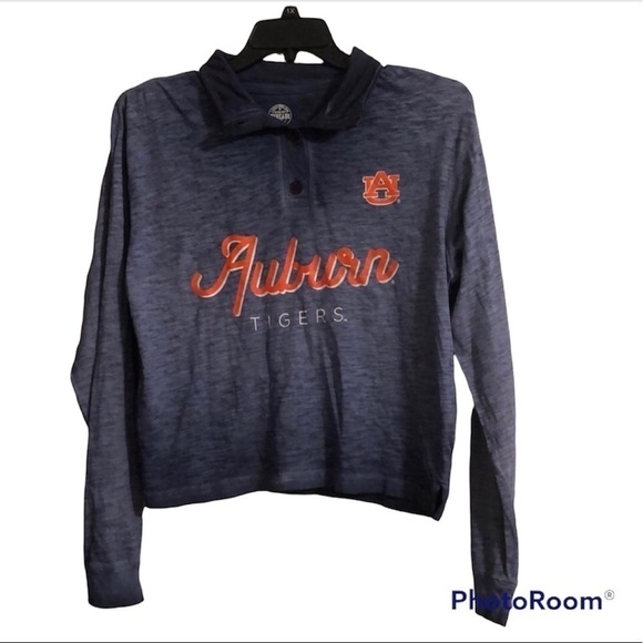 Rivalry Threads Auburn Tigers Long Sleeve Crop Sweatshirt NWT - Picture 1 of 6